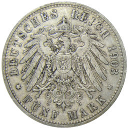 5 марок 1903 года A Германия (Пруссия)