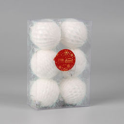 Ёлочные игрушки Бенеце, шары новогодние, d=6 см, набор 6 шт., белый - Зимнее волшебство фото 2