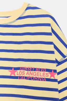 CAMISETA OVERSIZE RAYAS TEXTO / Amarillo - Zara фото 10