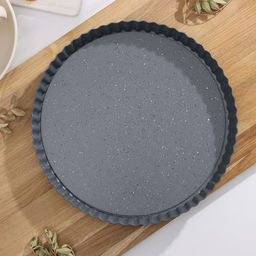 Форма для выпечки Доляна, d=28 см, съёмное дно, антипригарное покрытие, цвет серый