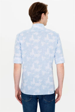 U. S. Polo Assn Мужская синяя рубашка с длинным рукавом - U.s. polo assn фото 11
