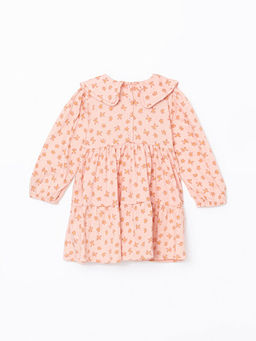 Bebe Yaka ?i?ekli K?z ?ocuk Elbise