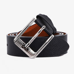 Ремень мужской, ширина 3.5 см, винт, пряжка металл, цвет чёрный