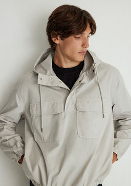 Kapusonlu Gri Sweatshirt