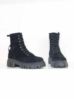 Ботинки 329.21153bl. черный замша/Байка