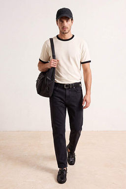 Siyah Normal Kal_p/Regular Fit Erkek Jeans TMNSS26JE00005