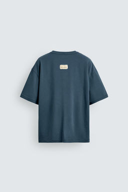 CAMISETA RELAXED FIT PARCHE / Azul - Zara фото 7