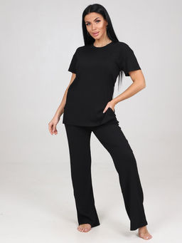 423 ПИЖАМА ЖЕНСКАЯ (брюки) (Черный) - А-дина фото 2