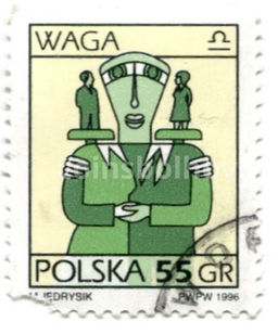 Марка Весы 1996 год Польша