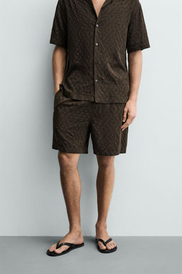 BERMUDA JACQUARD GEOM?TRICO / Marr?n - Zara фото 2