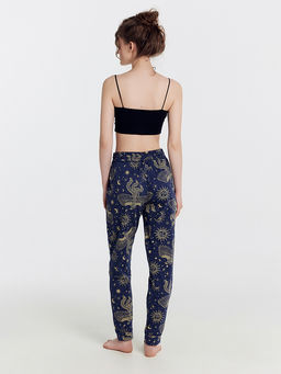 Брюки женские домашние синие с принтом звездное небо - Mark formelle фото 5