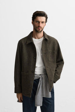 WOOL OVERSHIRT WITH POCKETS - Zara фото 2