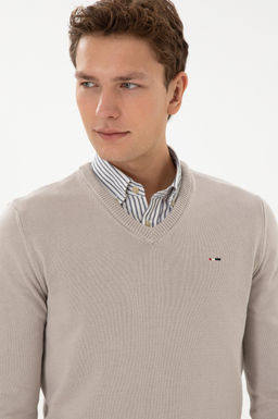 Erkek Slim Fit V Yaka Ta_ Basic Kazak - U.s. polo assn фото 2