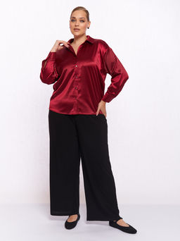 Атласная рубашка BL11537RED31 - Артесса фото 2