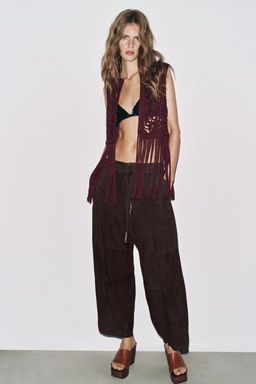 FRINGED MACRAME WAISTCOAT