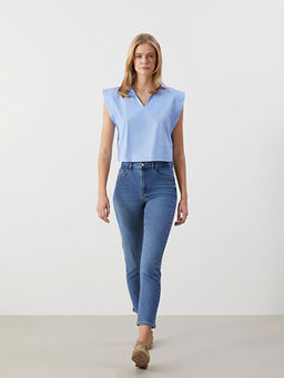 Slim Mom Kad?n Jean Pantolon