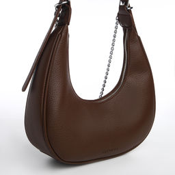 Сумка женская хобо на молнии, цвет коричневый - Textura фото 3