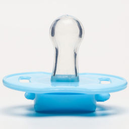 Соска-пустышка классическая, силикон, от 0 мес., с колпачком, голубая