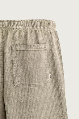 PANTAL?N RELAXED FIT JACQUARD LAVADO / Khaki - Zara фото 8