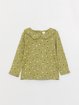 Bebe Yaka Uzun Kollu K?z Bebek Ti??rt ve Tayt 2li Tak?m - Waikiki фото 2