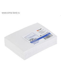 Цена за 100 шт. Конверт почтовый С6 114×162 мм, без подсказа, без окна, клей, 80 г/м²