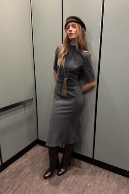 SOFT DRESS WITH BELT - Zara фото 7