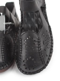 08-5008-1 BLACK Босоножки женские (натуральная кожа)