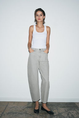 JEANS ZW COLLECTION TAPERED TIRO MEDIO / Gris