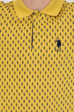 U. S. Polo Assn Мужская шафрановая футболка-поло с воротником-поло - U.s. polo assn фото 7