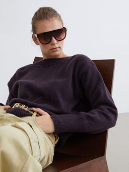 Kay?k Yaka Kad?n Triko Kazak