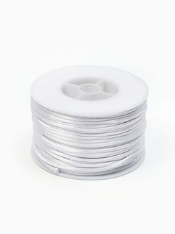 Шнур атласный на бобине 2 мм, 50 метров, белый