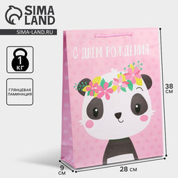 Пакет ламинированный С Днём Рождения, L 28 х 38 х 9 см - Доступные радости фото 5