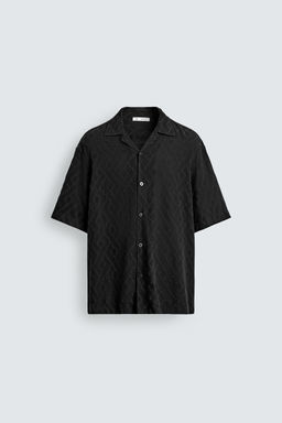 CAMISA JACQUARD GEOM?TRICO / Negro - Zara фото 6