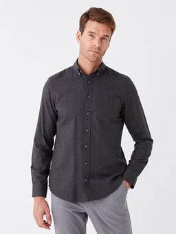 Regular Fit Uzun Kollu Gabardin Erkek G?mlek