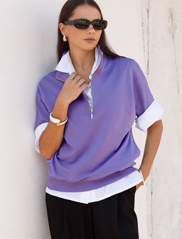 Джемпер из тонкого премиального футера с эластаном