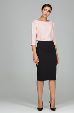 Юбка карандаш черный