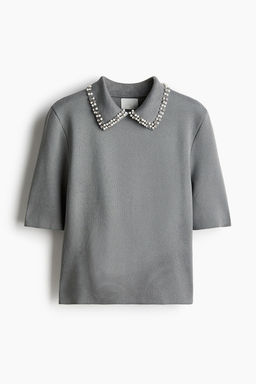 Top de punto con cuello decorativo - H&m фото 5