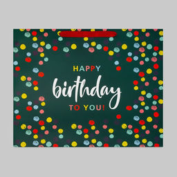 Пакет подарочный ламинированный, упаковка, «С днём рождения», XL 49 х 40 х 19 см