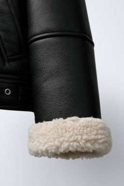 DOUBLE-FACED BIKER JACKET - Zara фото 6