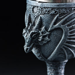 Бокал средневековый «Драконий камень», 200 мл, нержавеющая сталь, серый