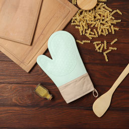 Варежка Доляна, цв.зеленый, 18х33 см, 100% п/э, силикон  фото 5