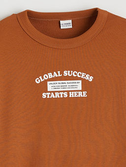 Bask?l? Erkek ?ocuk Sweatshirt