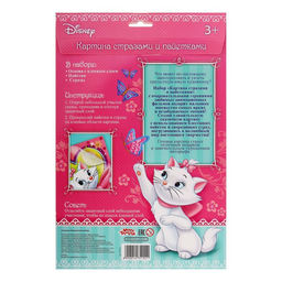 Аппликация стразами и пайетками Милашка, Кошечка Мари, А4 - Disney фото 8