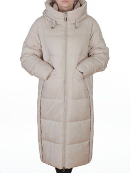 8891 LT. BEIGE Пальто зимнее женское (200 гр. холлофайбер)