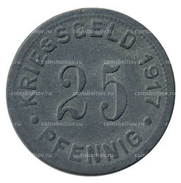 Монета 25 пфеннигов 1917 года Германия  Нотгельд (Мюнстер)