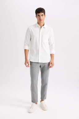 Мужские серые брюки скинни с мятым принтом Jogger