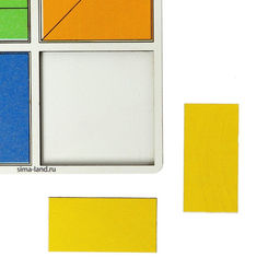 Головоломка геометрическая деревянная «Квадраты», 1 уровень (2 шт.), 12 квадратов