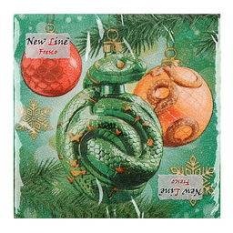 Салфетки бумажные «С Новым годом: игрушки», двухслойные, 33×33 см 20 шт.