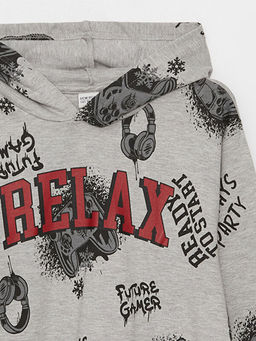 Rahat Kal?p Kap??onlu Bask?l? Erkek ?ocuk Ti??rt