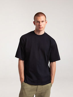 Футболка ЗАПОРОЖЕЦ Blank oversize DEEP BLACK  фото 3